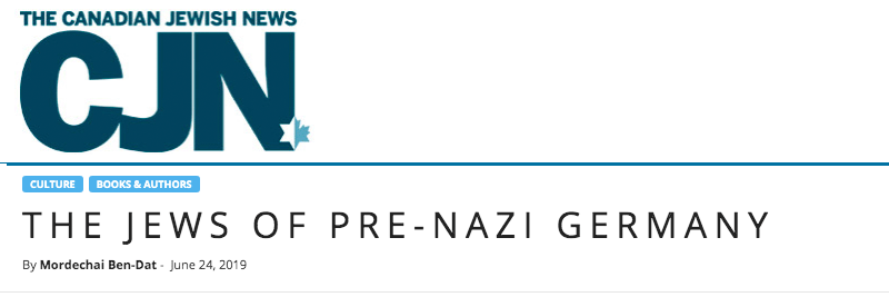 CJN header - The Jews of Pre-Nazi Germany