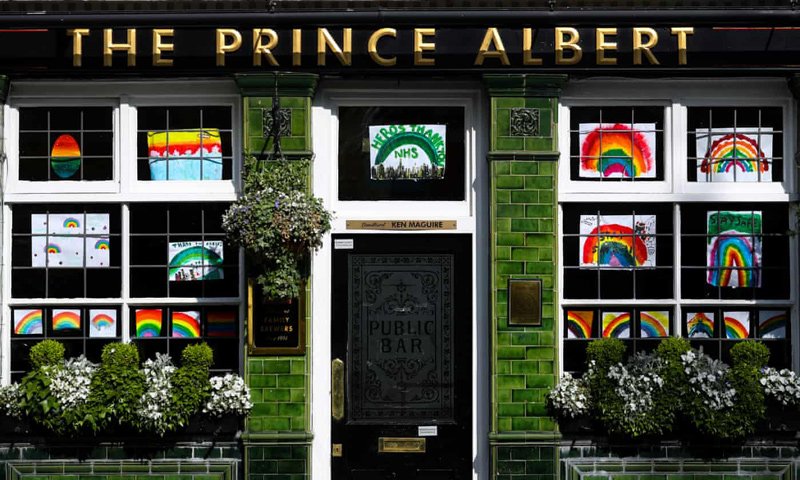 A closed pub in Twickenham during the coronavirus lockdown.