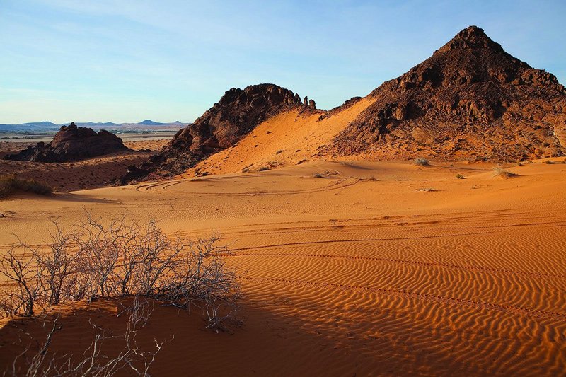 The Nefud desert in the northern part of the Arabian Peninsula