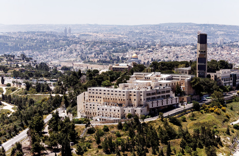 An aerial view shows the Hebrew University of Jerusalem, in Jerusalem, April 26, 2023.