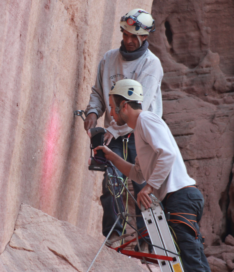 Stela engraving scanning process