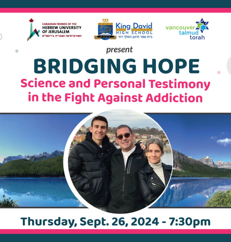 VANCOUVER – BRIDGING HOPE: Science and Personal Testimony in the Fight Against Addiction