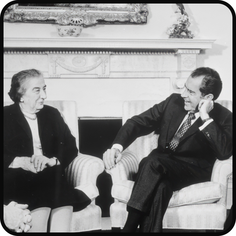 Golda Meir and Richard Nixon