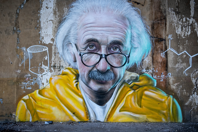 Albert Einstein mural