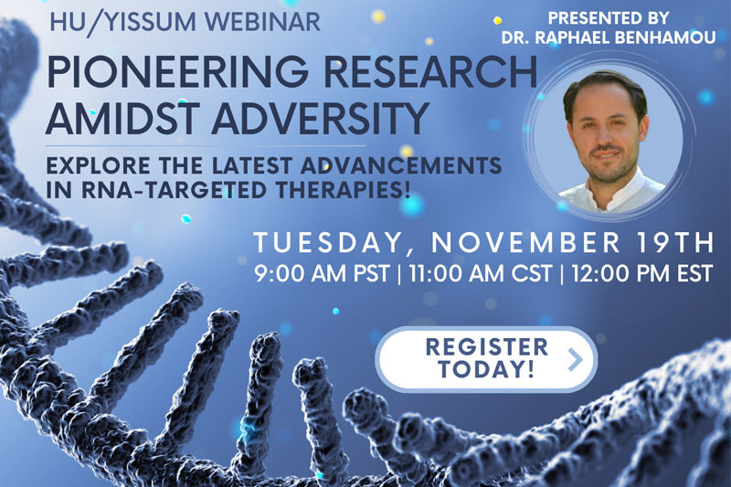 HU Webinar: Pioneering RNA Research Amidst Adversity