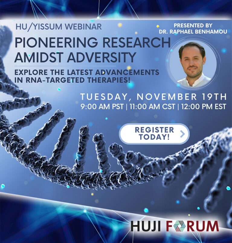 HU Webinar: Pioneering RNA Research Amidst Adversity